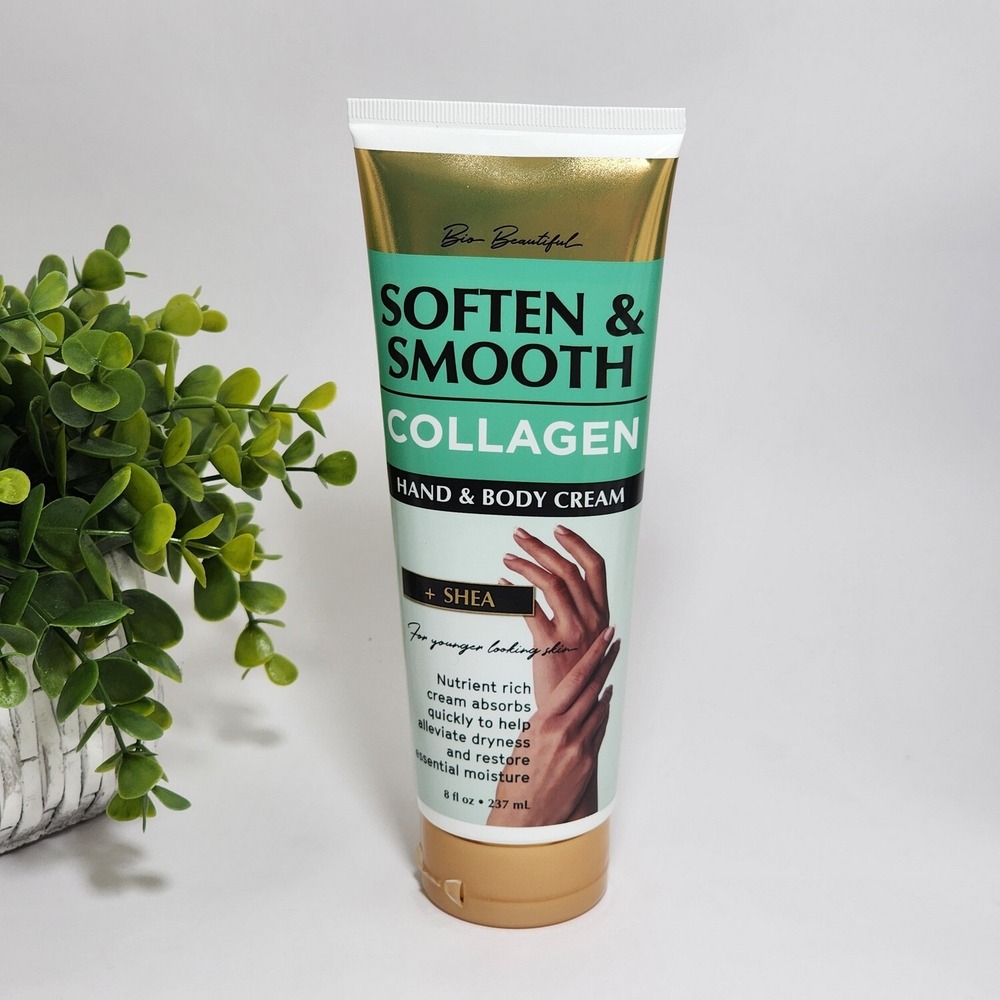 Bio Beautiful Softern & Smooth Collagen Hand & Body Cream with Shea 8.5 fl oz